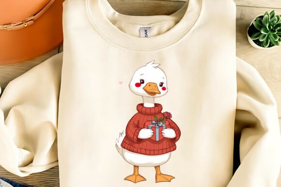 Download Cute Valentine Goose Clipart PNG,SVG,EPS - Premium Bundle