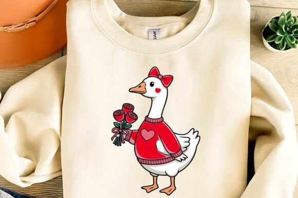 Download Cute Valentine Goose Clipart PNG,SVG,EPS - Premium Resources