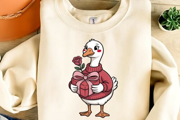 Download Cute Valentine Goose Clipart PNG,SVG,EPS - Premium Bundle